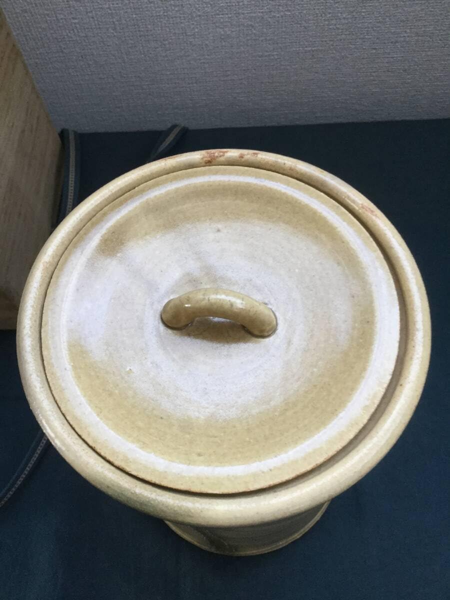 茶道具秋峰作 仁清胴紐松絵水指 水指297